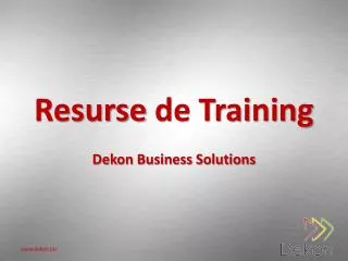 resurse de training