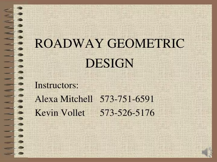 roadway geometric design