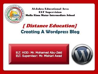 Al- Jahra Educational Area ELT Supervision Mulla Eissa Matar Intermediate School