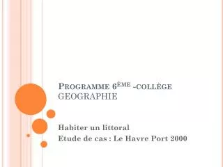 programme 6 me coll ge geographie