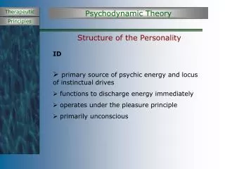 Structure of the Personality