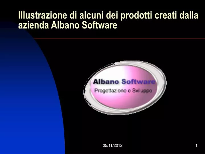 illustrazione di alcuni dei prodotti creati dalla azienda albano software