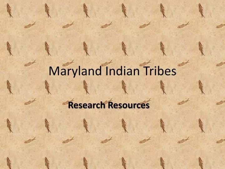 maryland indian tribes