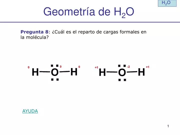 geometr a de h 2 o