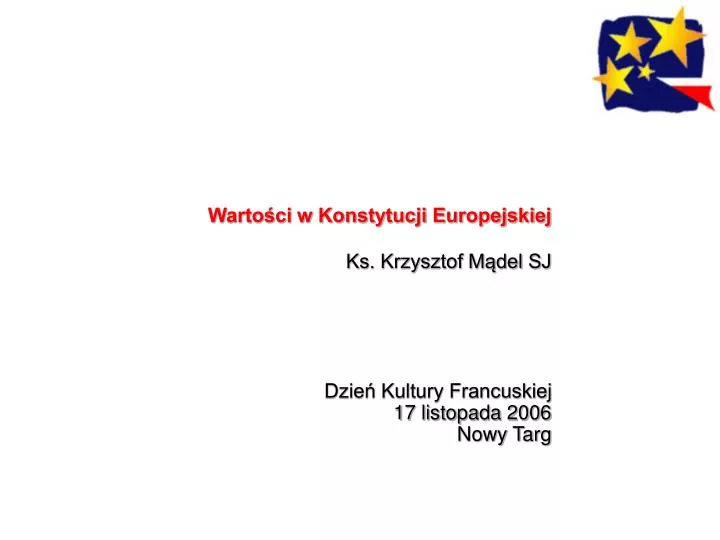 warto ci w konstytucji europejskiej