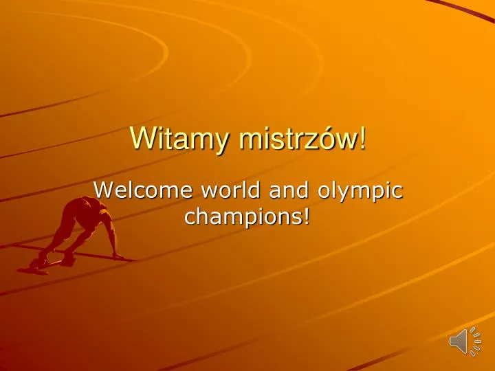 witamy mistrz w