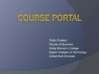 Course Portal