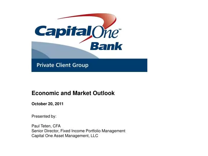 economic and market outlook