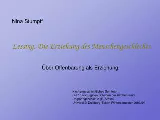 lessing die erziehung des menschengeschlechts