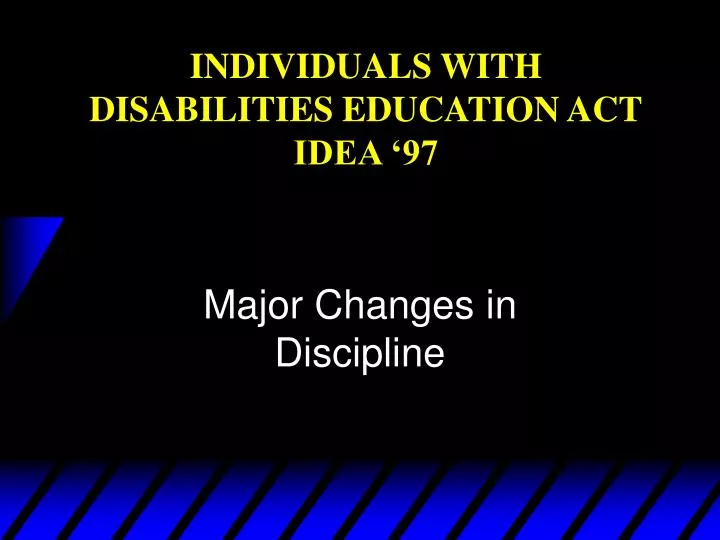 individuals with disabilities education act idea 97