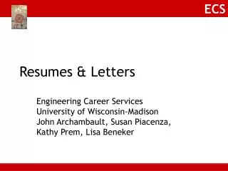 Resumes &amp; Letters