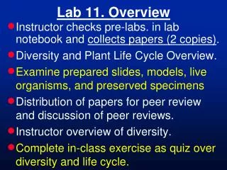 Lab 11. Overview