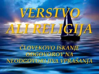 verstvo ali religija