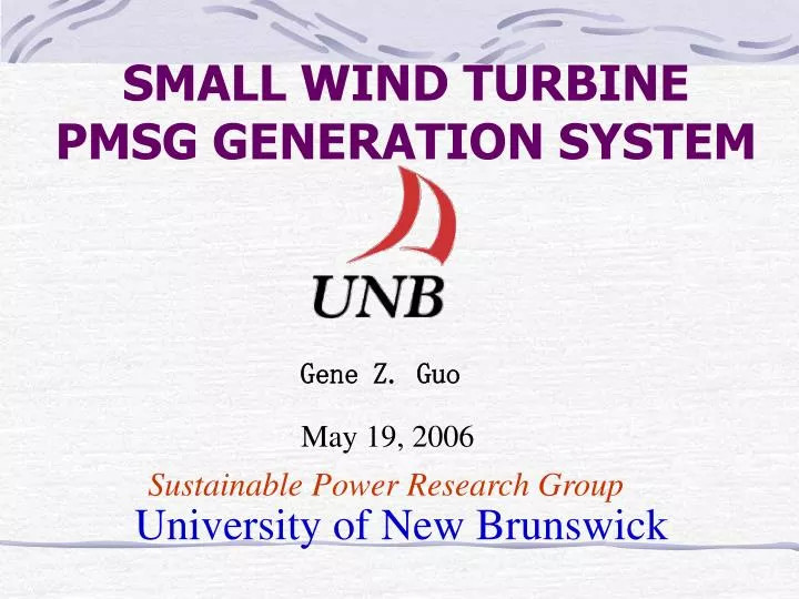 small wind turbine pmsg generation system