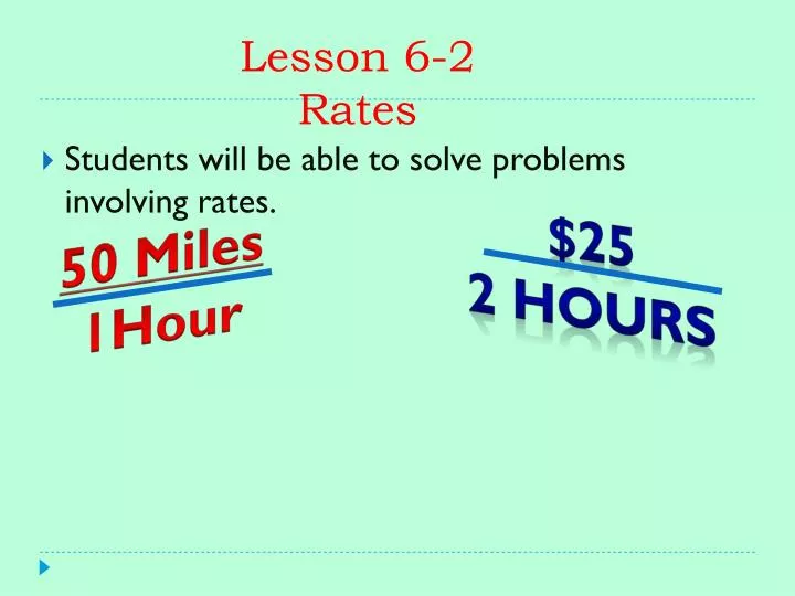 lesson 6 2 rates