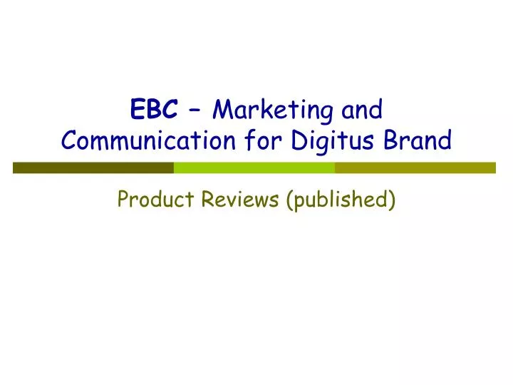 ebc marketing and communication for digitus brand