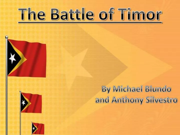 the battle of timor