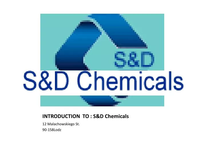 introduction to s d chemicals