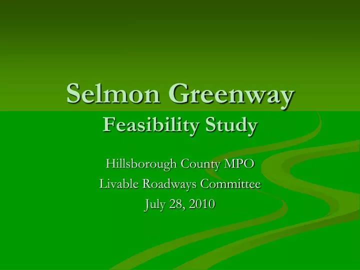 selmon greenway feasibility study
