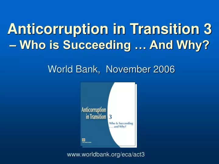 anticorruption in transition 3 who is succeeding and why