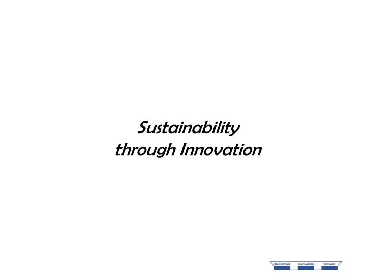 sustainability through innovation