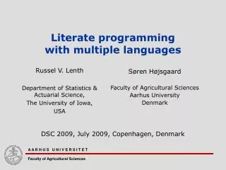 Literate programming with multiple languages