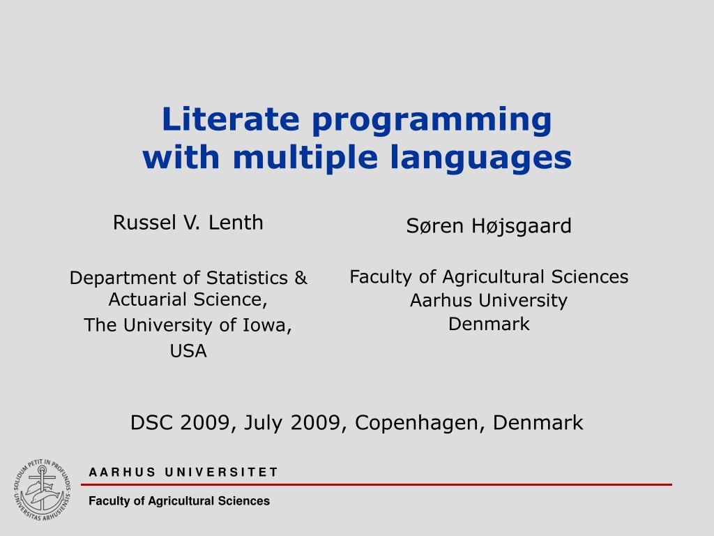 PPT - Literate programming with multiple languages PowerPoint ...