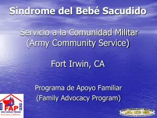 s ndrome del beb sacudido servicio a la comunidad militar army community service fort irwin ca