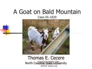 A Goat on Bald Mountain Case 05-1829