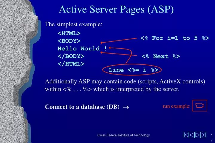 asp simplest example