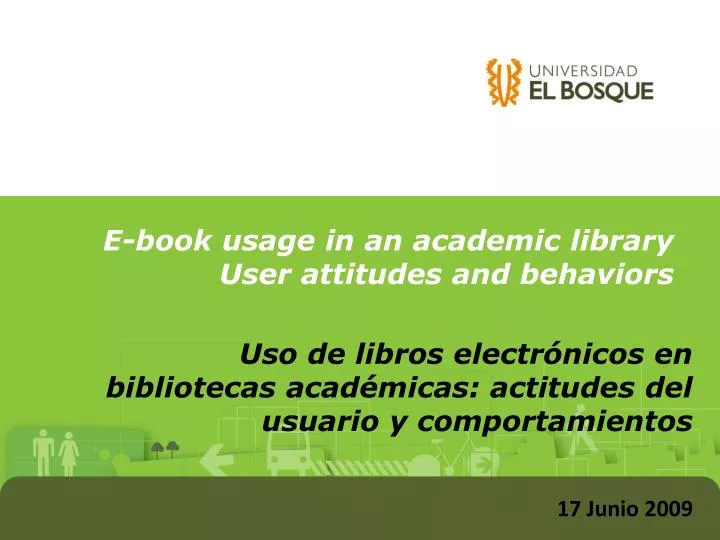 uso de libros electr nicos en bibliotecas acad micas actitudes del usuario y comportamientos