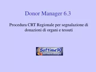 donor manager 6 3