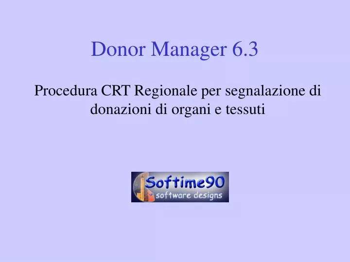 donor manager 6 3