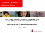 Save the Children’s Literacy Boost - slide 1