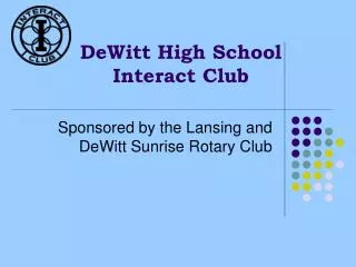 DeWitt High School Interact Club