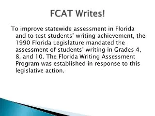 FCAT Writes!