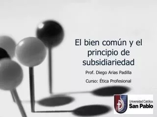 el bien com n y el principio de subsidiariedad