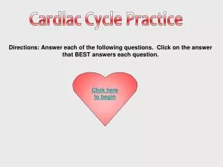 Cardiac Cycle Practice