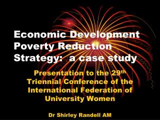 Economic Development Poverty Reduction Strategy: a case study