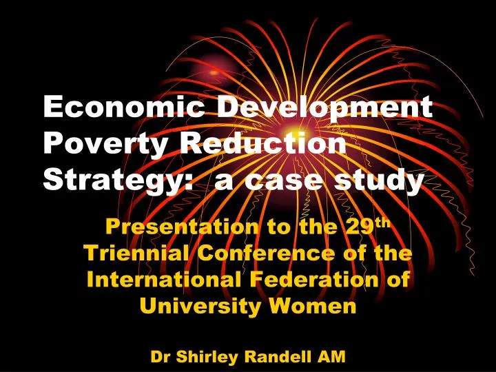 economic development poverty reduction strategy a case study