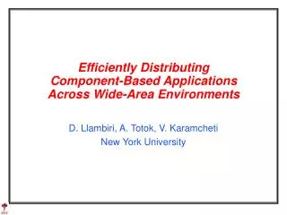 Efficiently Distributing Component-Based Applications Across Wide-Area Environments