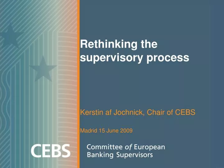 rethinking the supervisory process