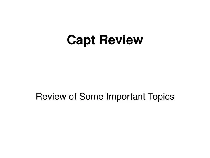 capt review