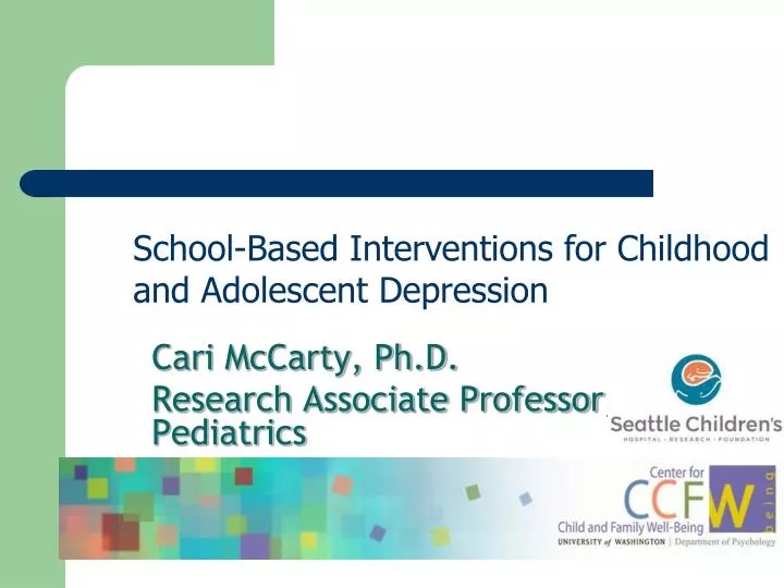 cari mccarty ph d research associate professor pediatrics director of research adolescent medicine