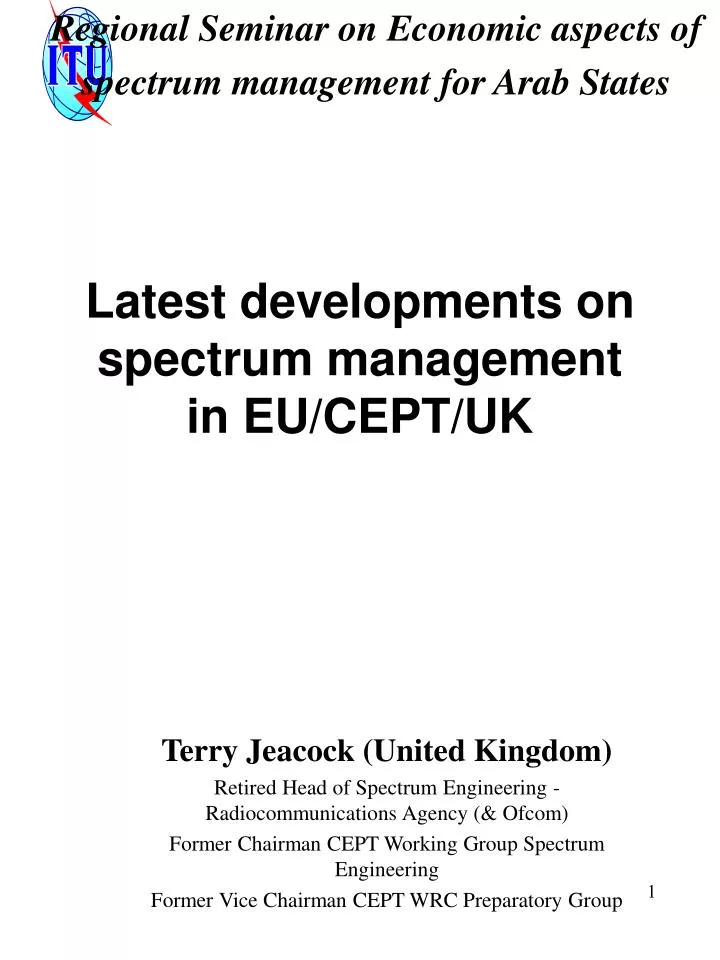 latest developments on spectrum management in eu cept uk