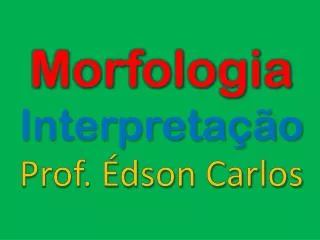 morfologia interpreta o