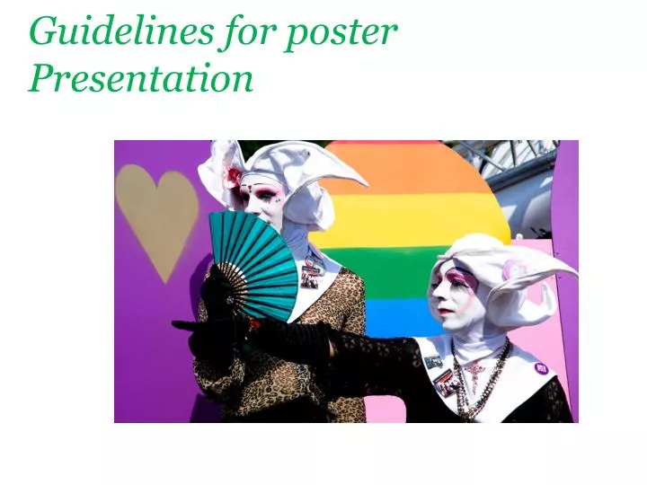 guidelines for poster presentation