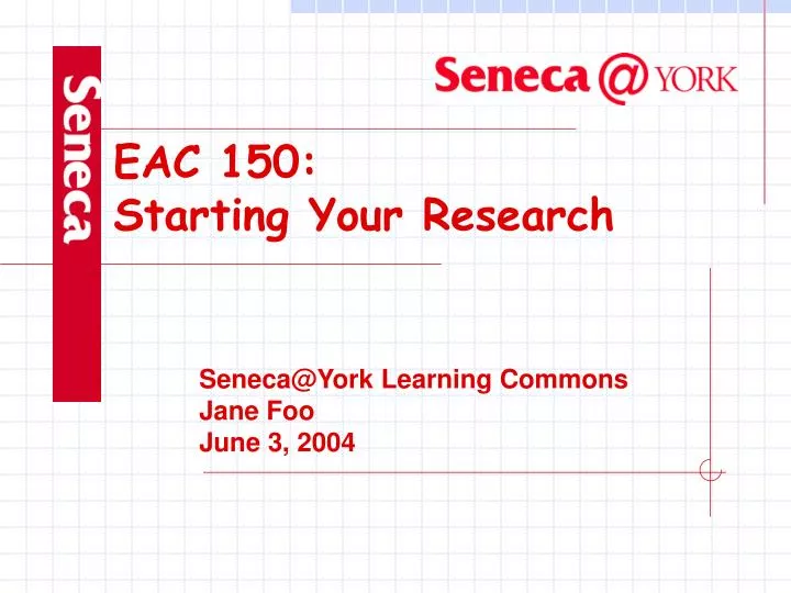 seneca@york learning commons jane foo june 3 2004