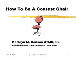 How To Be A Contest Chair