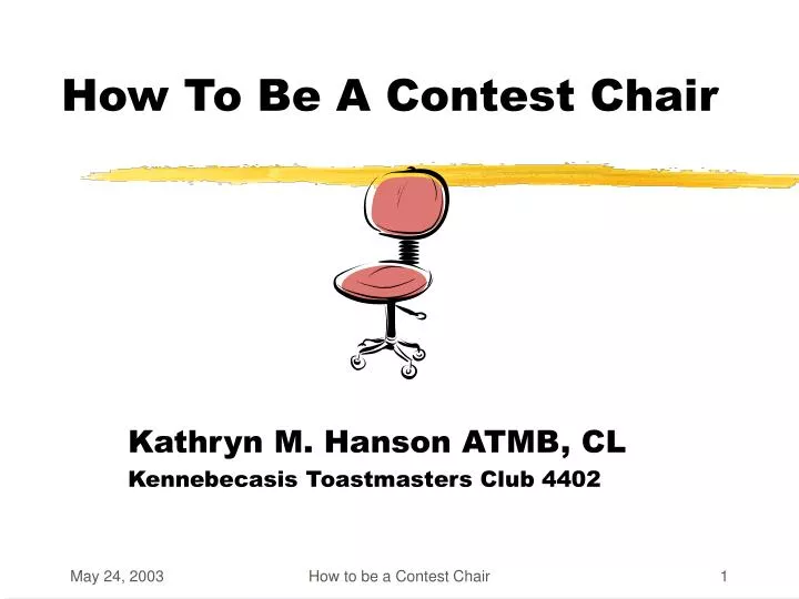 how to be a contest chair